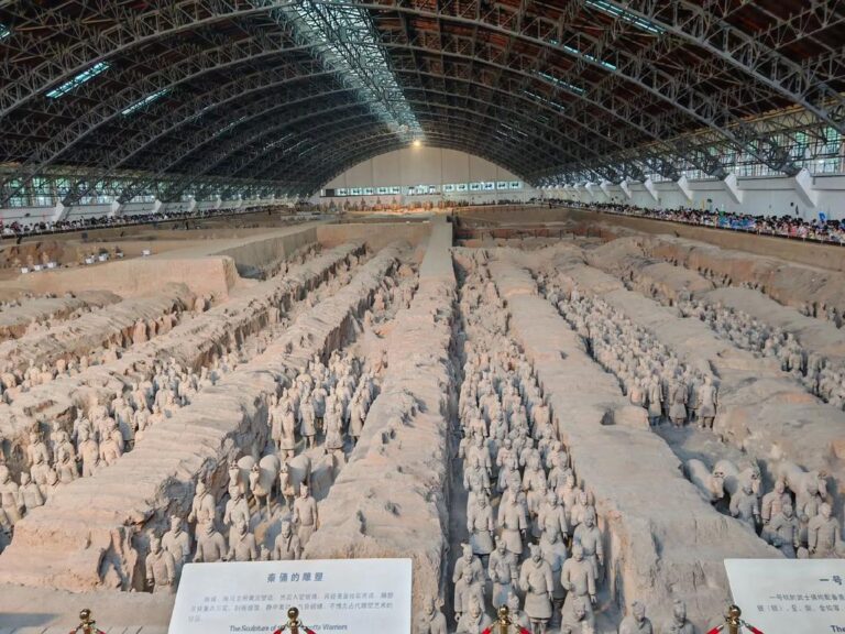 How many football fields is the Terracotta Army?